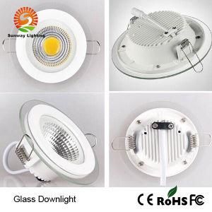 12W Round LED Panel with Glass