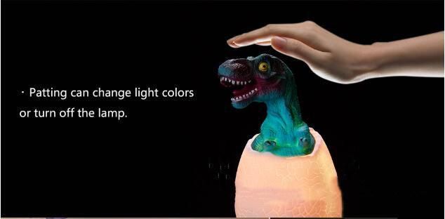 Children Magical Dinosaur Silicone Night Light Dimming Multicolor