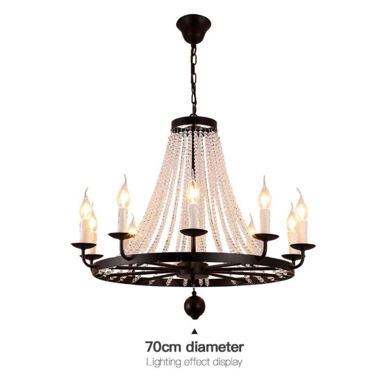 Iron Crystal Indoor Living Room Chandlier Lighting Modern Chandelier