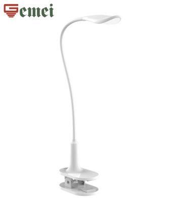 Simple Style LED White Table Lamp for Reading with Clamp