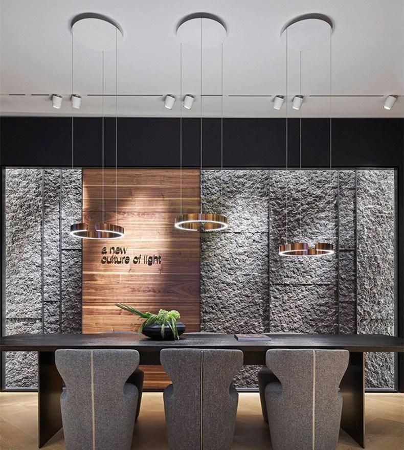 C-Shaped Office Meeting Bar Stainless Steel LED Dining Room Light Lighting Fixtures Modern Chandelier