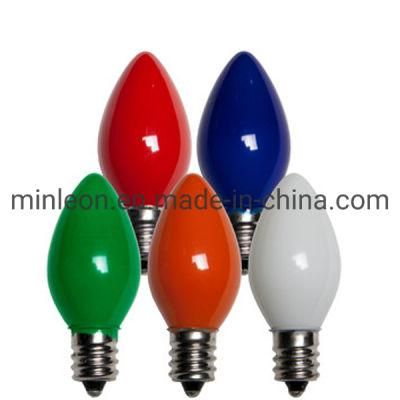 E12 Mini C7 Opaque Color Glass S LED Filament Replacement Bulb