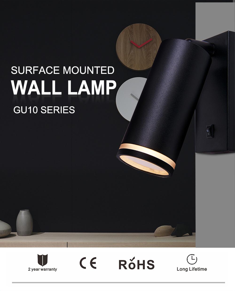 How Brightpure Aluminium Adjustable Angle GU10 Maximum 50W Wall Lamp Decoration Indoor Modern Bedside GU10 Wall Light Fixture