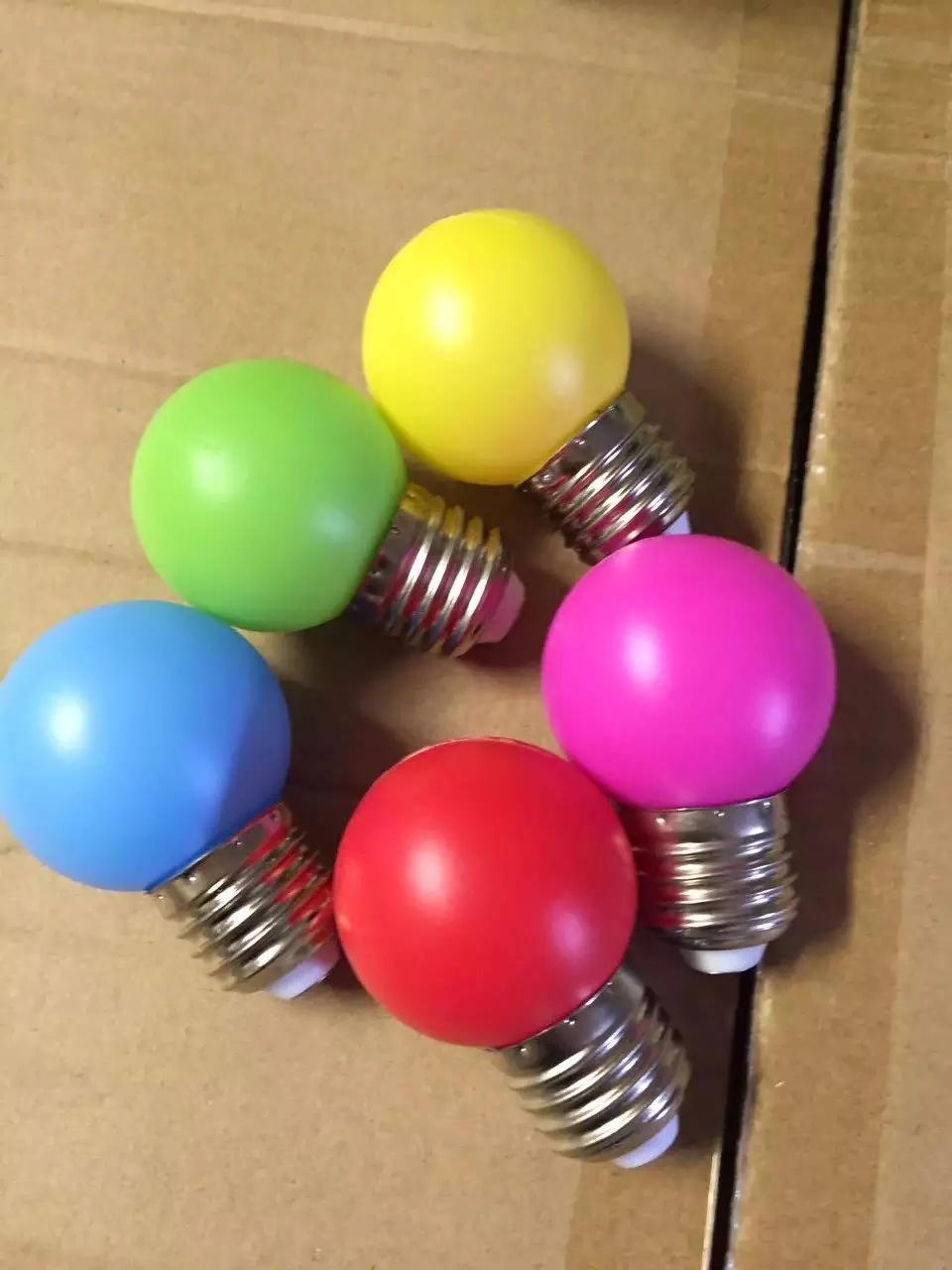 E27 3W LED Colored Bulb