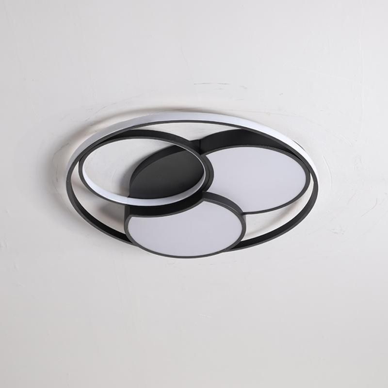 2022 New Design Round Acrylic Metal Dining Remote Control Warm White LED Ceiling Lamp for Bedroom