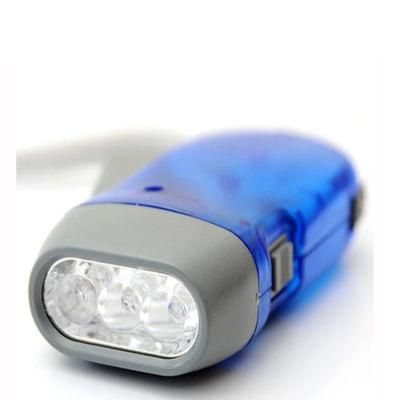 Ultra Bright Dynamo Crank Flashlight, Rechargeable Mini LED Flashlight, Mini LED Keychain Hand Crank Flashlight