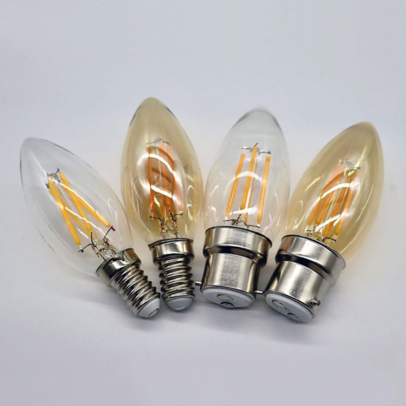 China Manufacturer LED Vintage B22 Candle Lamp 100lm/W C35 Retro LED Filament Bulb Light