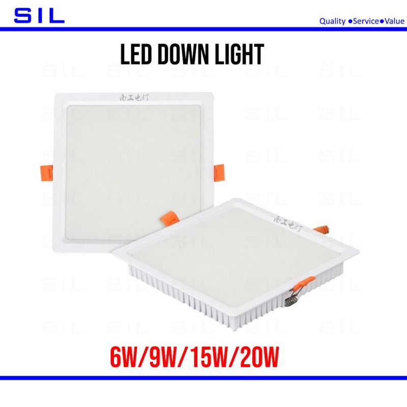 3/4/6/8 Inch Square Indoor Commercial Mall LED Down Light 9W LED Downlight