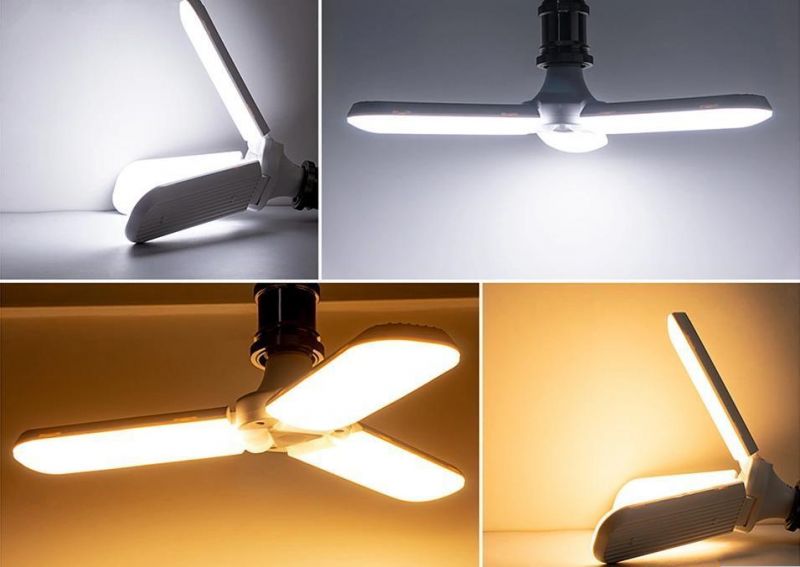 Energy Saving LED Foldable 3 Leaves Fan Bulb
