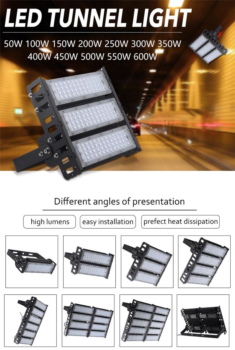 2-5years Warranty High Quality Factory Price 50W-600W Aluminium Tunnel Outdoor Stadium Waterproof IP65 LED Flood Light