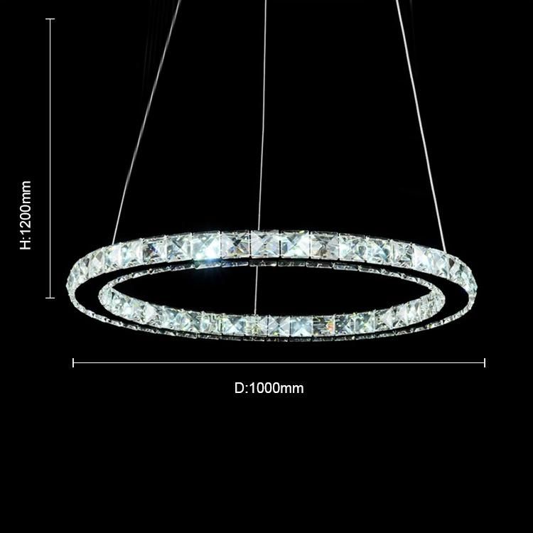 Tpstar Lighting Home Decoration LED Modern Luxury Crystal Glass Large Ceiling Pendant Pendant Hotel Light Chandelier