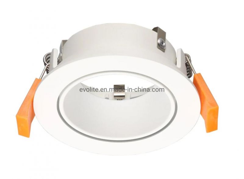 Cut out 75mm Adjustable Aluminum Ceiling Downlights LED COB Frame Recessed MR16 GU10 Spot Lighting Fitting