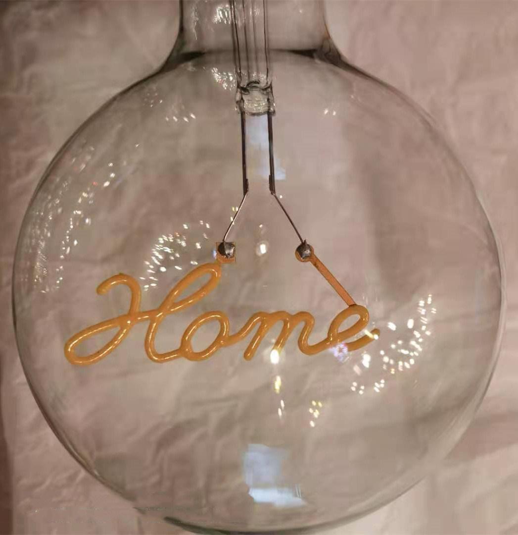 Alphabet Gin Word Pendant Lamp LED Filament Light Bulb