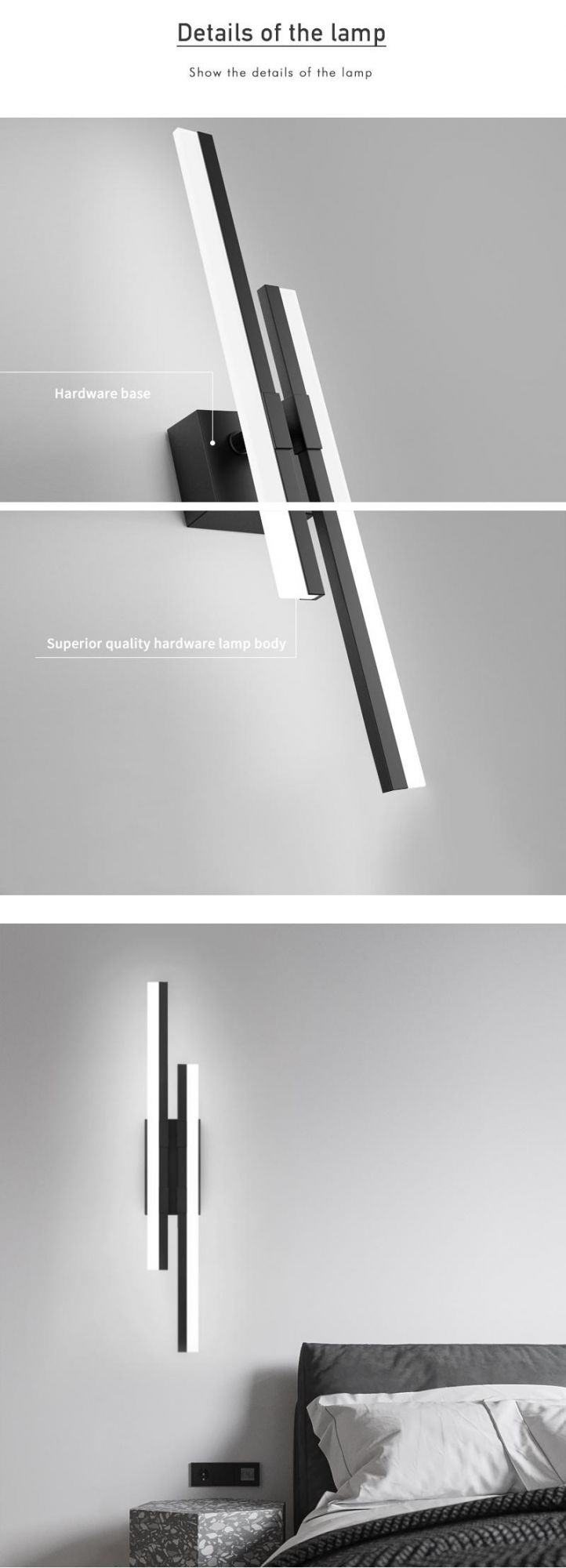 Bed Side Designer Zhongshan Lamp Tile Bathroom LED Wall Sconce Light