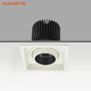 Adjustable Dimmable Square 15W LED Ceiling Grille Spot Down Light