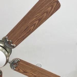 Retro Style 56 Inch 5 Plywood Blades Remote Control Antique Ceiling Fan with Lights New Di