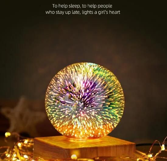 3D Romantic Room Nightlamp LED Bedside Firework Lights