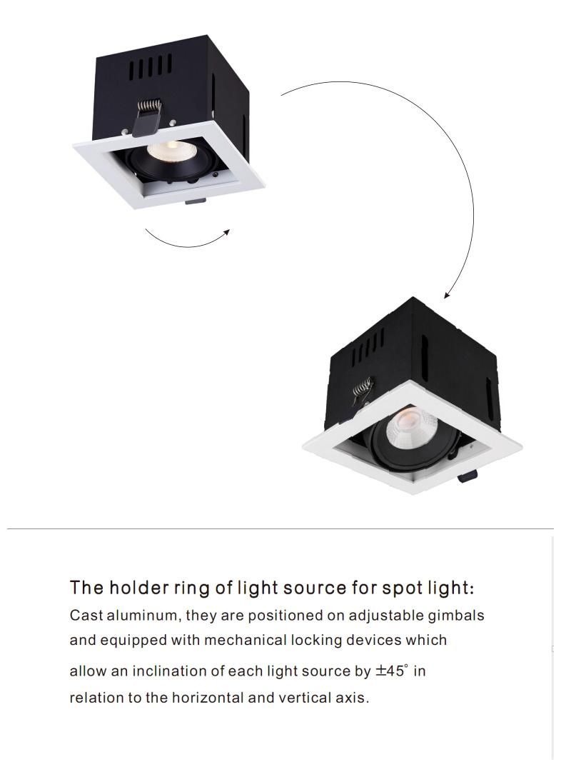 6W Square Invisible COB LED Down Light Ceiling Recessed Downlight