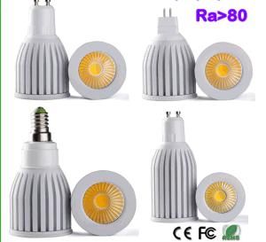 CE/RoHS 3/5/7/9W COB GU10 LED Bulb