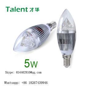 Sliver Aluminum E14 5W LED Candle Light