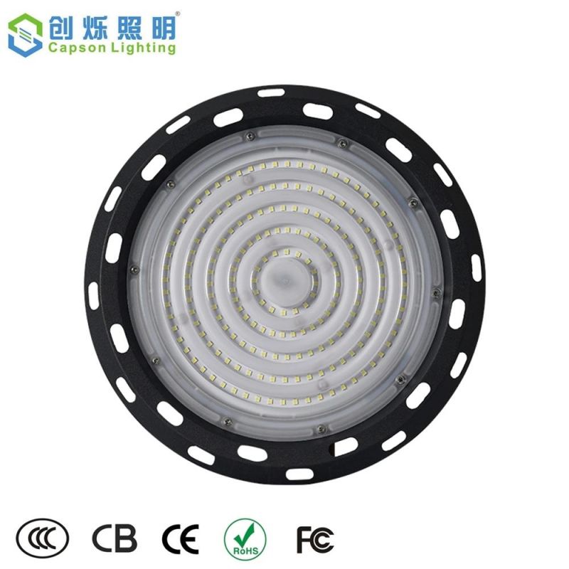 200W UFO LED Industrial Lighting 3years 140lm Factory High Bay Light
