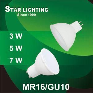 3W 5W 7W Aluminum Plastic GU10/SMD MR16 LED Spotlight