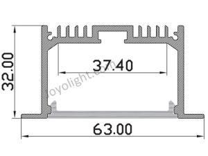 Linear Aluminum LED Profile (63*32)