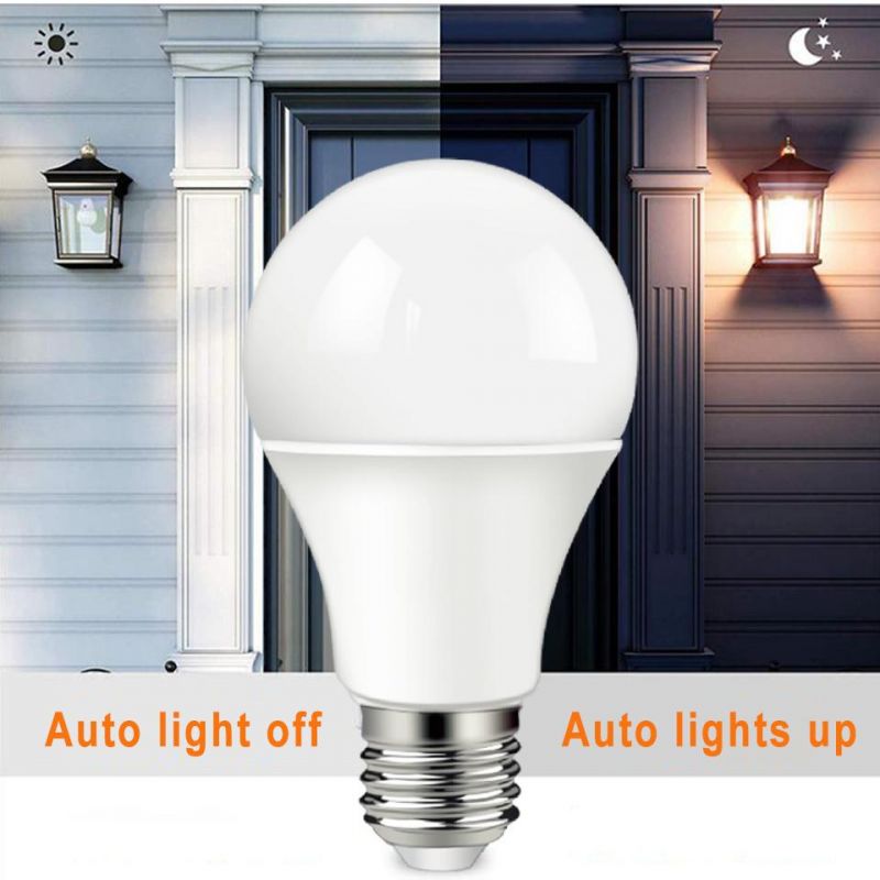 LED Smart Lighting Lamp 10W E27 B22 Light Sensor LED Light Bulb Night on Day off Intelligent Bulb Lamp with CE RoHS Approval