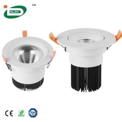 Famous COB Chip Round 12W 20W 30W 40W 50W 60W White 80ra Indoor IP20 Aluminum LED Down Lighting