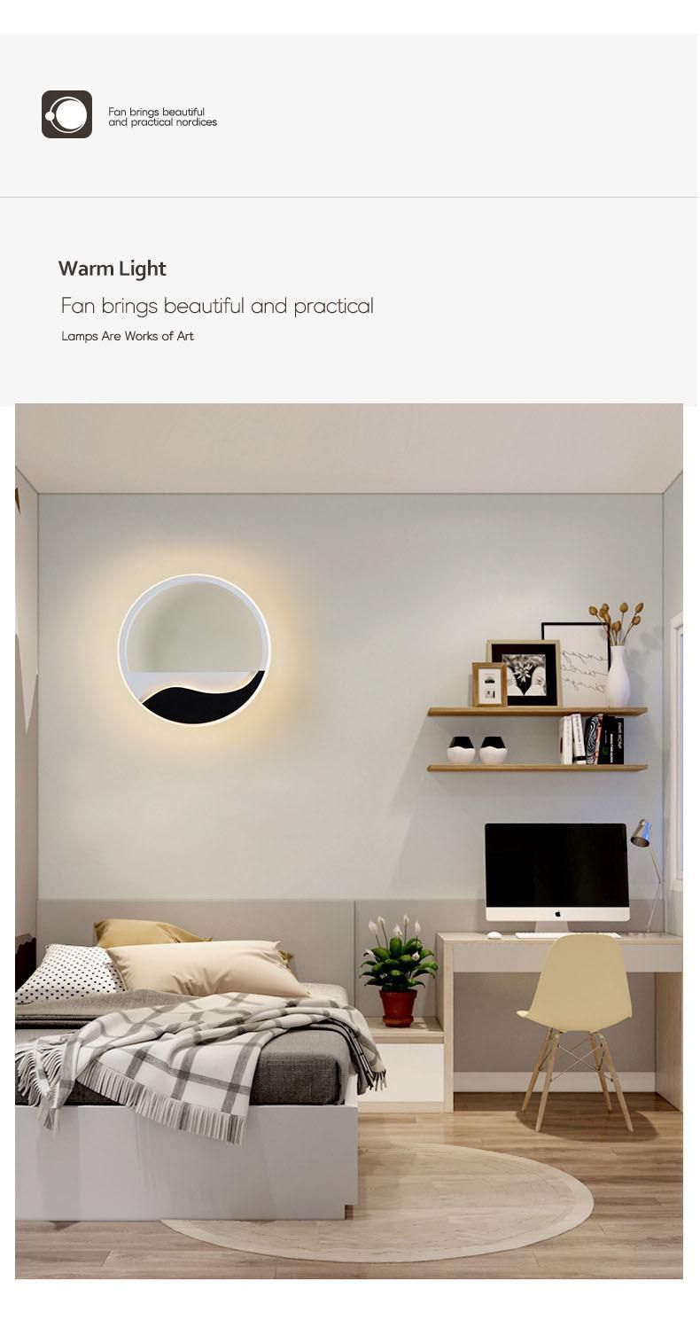 LED Wall Light Nordic Postmodern Minimalist Wall Light Round Background Wall Light