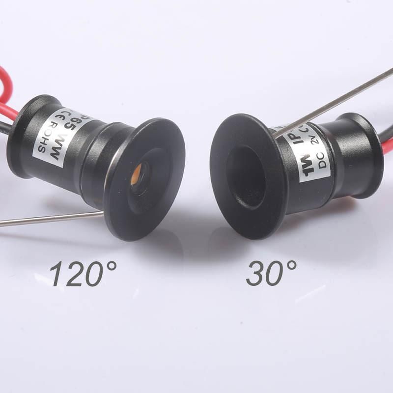 1W IP65 Mini LED Downlight 12V Spot Lamp Jewelry Wine Cabinet Lighting 15mm Recessed Ceiling Light