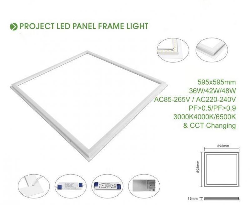 LED Hollow Panel Light 595*595mm 36W Ra80 Office Lighting LED Ceiling Light