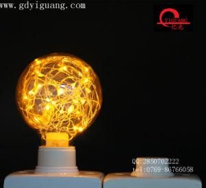 Yellow LED Star Bulbs Copper Wire Special Material G80 Colorful Bulb