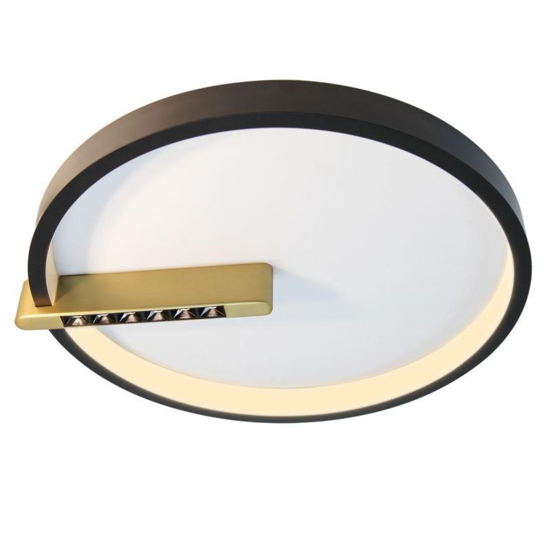 Masivel Factory Nordic Simple Style Ceiling Light Modern Minimalist Decoration Black and Brass Metal LED Ceiling Light with Grilling