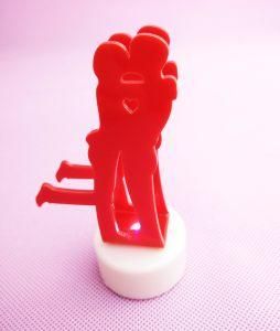 Unique Red Acrylic Love-Man Design Multicolor Changing Mini LED Light Night Lamp