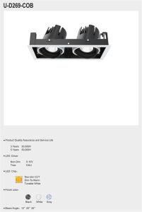 Commercial Hotel Indoor Spotlight Lighting 20W Dimmable Adjustable Zoom Downlight LED Downlight