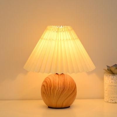 LED Desk Lamp Vintage Pleated Table Lamp Ins LED Table Lamp