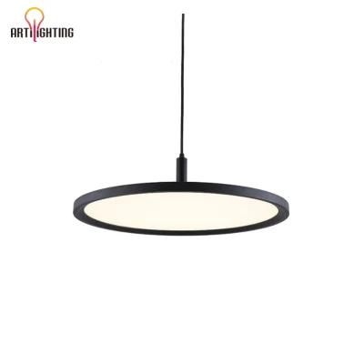 Simple Nordic Round Fixtures Office Hanging Indoor Lighting Chandeliers Pendant Panel LED Lights