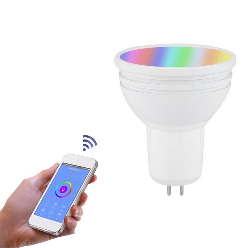 Controlled Smart Light Bulb MR16 5W WiFi RGB LED Spotlight Bulb UV Germicidal Disinfection Lamp Sterilize for Home Office