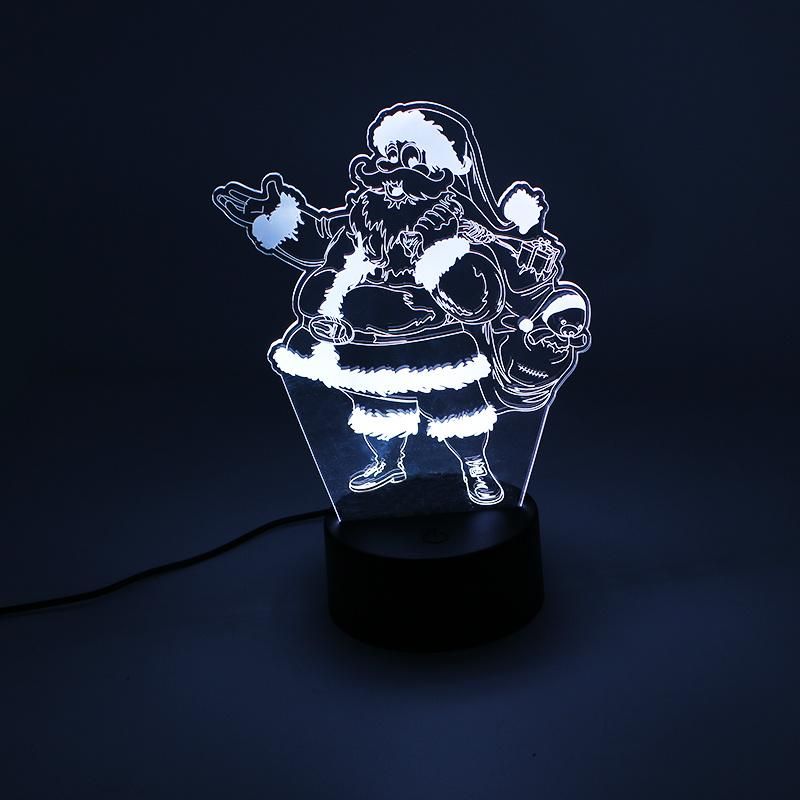 USB Cable Touch 3D LED Light Holder Lamp Base Night Light Replacement 7 Color Colorful Light Bases