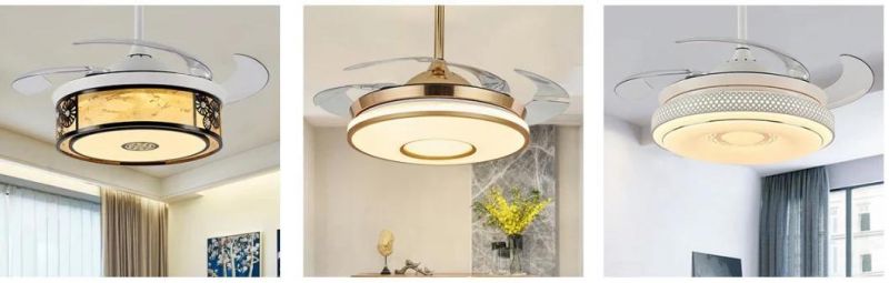 Cute Electric Fan Mute Ceiling Fan with Light for Children Baby Bedroom