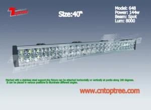 Double Lines 144W Waterproof LED Light Bar,8000lum,Spot Beam Can Be Distance 361m