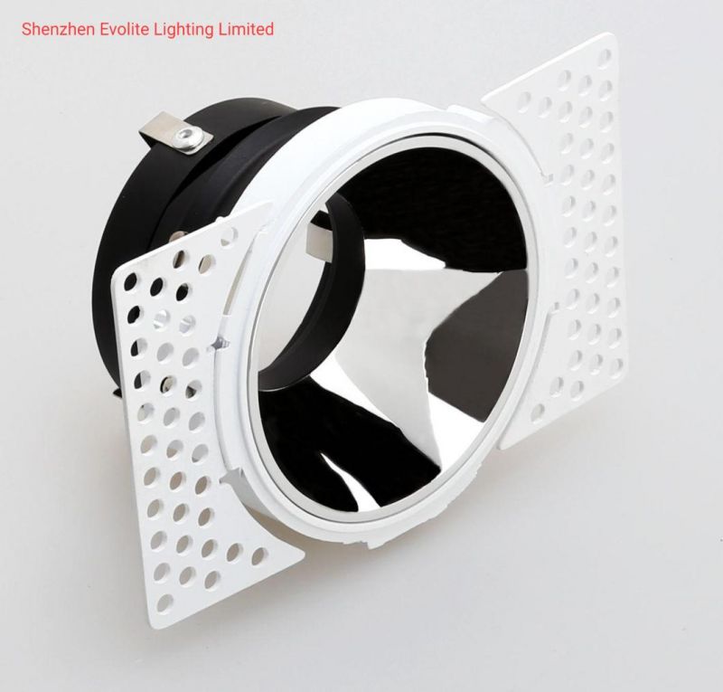 Trimless Round Ring Aluminum Downlight Fittings