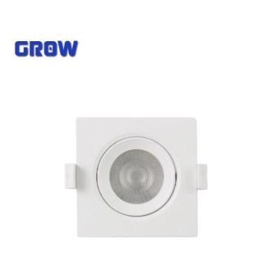 CE RoHS ERP Approval SMD LED Lamp 3W/5W/9W/12W Square Recessed LED Light Downlight for Home Decoration and Indoor Lighting