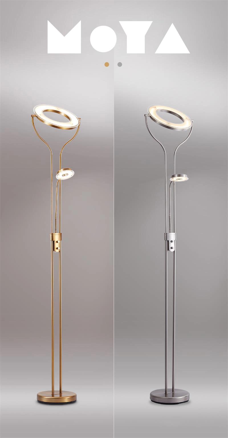 LED Modern Interior Hotel Decor Antique Brass Halogen Aluminum Floor Lamp