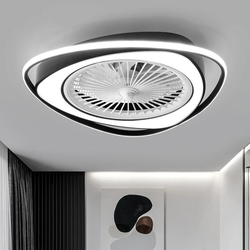 Modern Lamp Bladeless with Fan Blade LED False Dimmable Surface Mounted Ceiling Night Light Fans