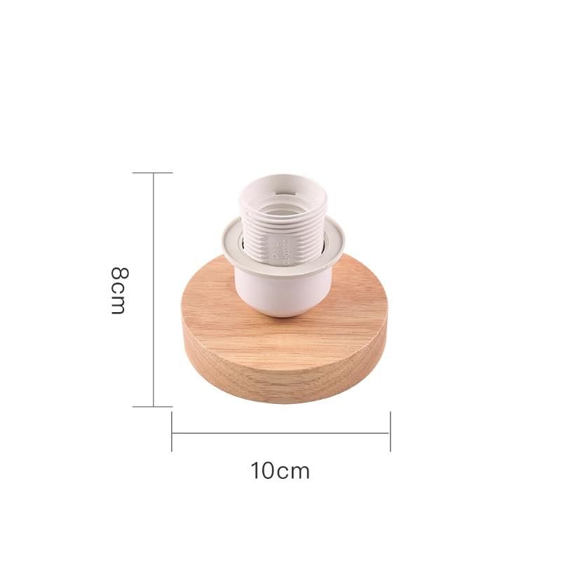 Modern Wood Table Lamp Retro E27 Desktop Decorative Light Indoor Art Lamp Living Room Bedroom Decoration Wood Light Base EU Plug