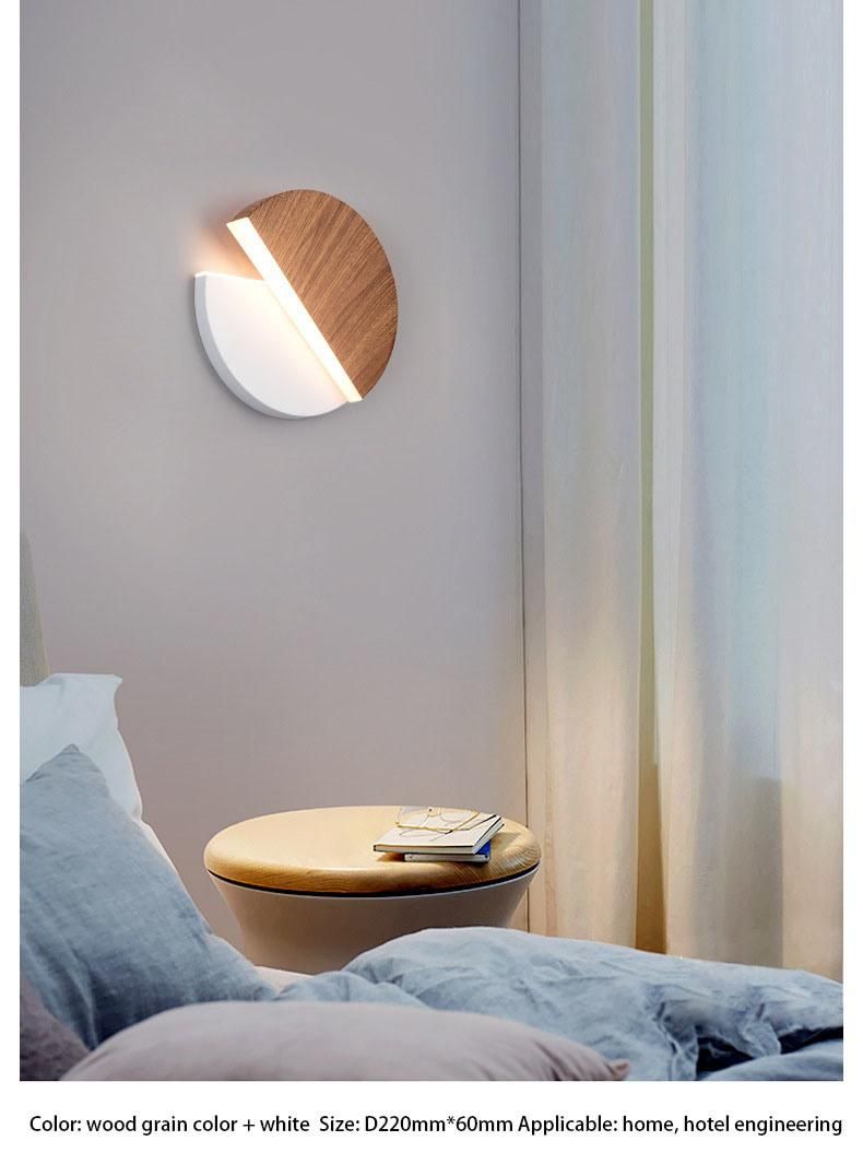 Nordic Creative LED Wall Lamp Modern Indoor Wall Lamp Decorate Bedroom Bedside Lamp Round Rotatable Wall Lamp