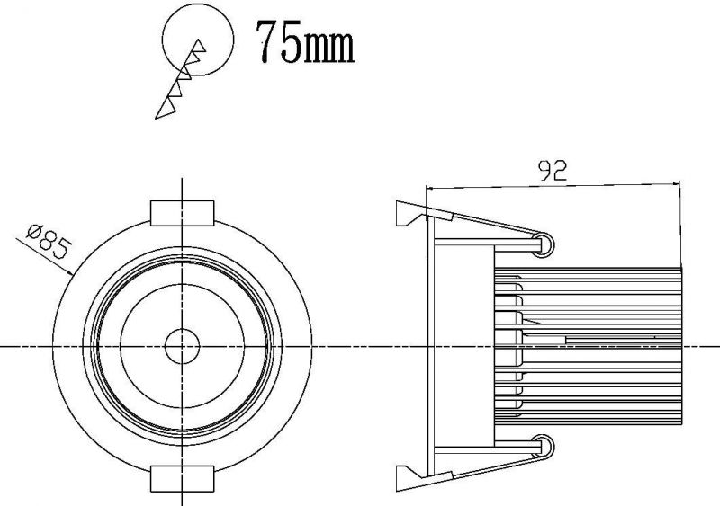 10W LED Down Light Adjustable Recessed Light LED Recessed Down Light LED Light for Clothing Shop