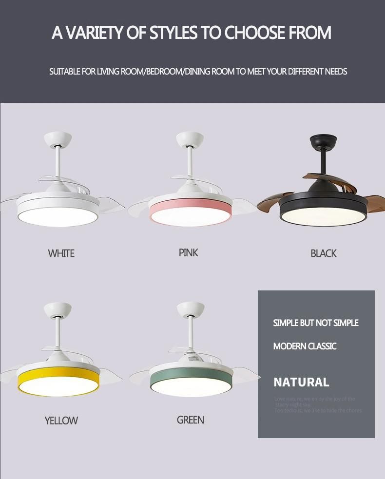 Star Spot 230V Decorative Lighting Retractable LED Ceiling Fan